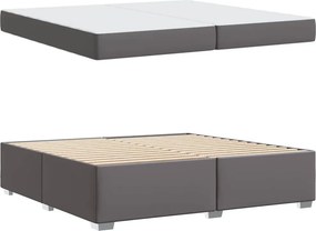 vidaXL Σκελετός Κρεβατιού με στρώμα Γκρι 200 x 200 cm ύφασμα