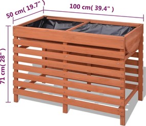 vidaXL Ζαρντινιέρα 100 x 50 x 71 εκ. Ξύλινη