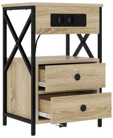 vidaXL Κομοδίνο Sonoma Δρυς 40 x 31 x 60 εκ. Επεξεργασμένο ξύλο