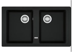 Franke Smartline Basis BFG 620 Black Matt Γρανιτένιος Νεροχύτης 80 cm