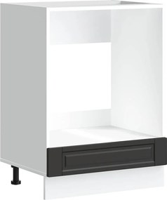 vidaXL Ντουλάπι φούρνου Porto Μαύρο Επεξεργασμένο ξύλο