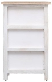 Βοηθητικό Ντουλάπι 35x25x57 εκ. από Ξύλο Παυλώνιας - Λευκό