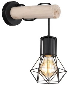 Απλίκα Φωτιστικό Τοίχου 1xE27 Μαύρο Priska 54017W Globo Lighting-54017W-Μαύρο 54017W