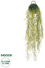 20632 GloboStar® Artificial Garden GOLDEN BELL WILLOW 4 HANGING PLANT 20632 Κρεμαστό Τεχνητό Διακοσμητικό Φυτό Ιτίας Y110cm
