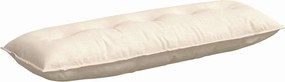 vidaXL Μαξιλάρι Πλάτης Κρεμ 140 x 50 cm Υφασμάτινο Κορντουρά