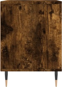vidaXL Κομοδίνα 2 τεμ. Καπνιστή Δρυς 40 x 35 x 50 εκ. Επεξεργ. Ξύλο