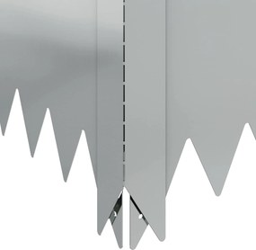 vidaXL Περίγραμμα γκαζόν 4 τμχ. 100 x 60 x 35 cm Ατσάλι Ασημί