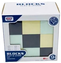 Σετ κατασκευών DIY με τουβλάκια - 9τεμ - 6681-9