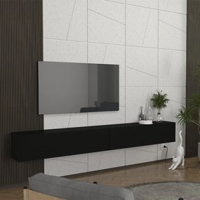 Megapap Έπιπλο Τηλεόρασης Επιτοίχιο Espanse Μαύρο 241,8x31,7x30εκ.