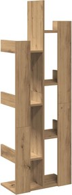 vidaXL Βιβλιοθήκη Αρτισιανή Δρυς 48x25,5x140 εκ. Επεξεργ. Ξύλο