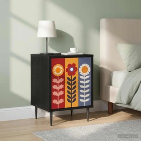 vidaXL Κομοδίνο ESSEN 2 τμχ. Μαύρη Δρυς 36 x 33 x 51 εκ.