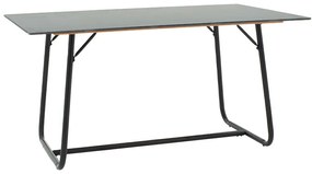 Τραπέζι Revello pakoworld sintered stone μαύρο μαρμάρου-μαύρο 150x90x75εκ Model: 101-000075