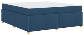vidaXL Σκελετός Κρεβατιού με στρώμα Μπλε 180 x 200 cm ύφασμα