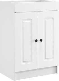 vidaXL Σετ Επίπλων Μπάνιου Λευκό 56 x 37,5 x 81 εκ Επεξεργασμένο Ξύλο