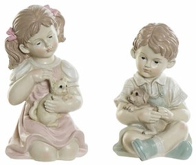 Διακοσμητική Φιγούρα DKD Home Decor Ρητίνη Παιδί (14.5 x 16 x 26 cm) (2 pcs)
