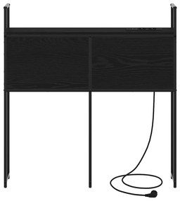 vidaXL Κεφαλάρι Αποθήκης Μαύρη δρυς 75 cm Επεξεργασμένο ξύλο