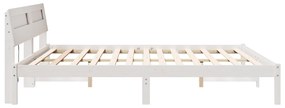 vidaXL Σκελετός Κρεβατιού Λευκό 180 x 200 cm Συμπαγές ξύλο πεύκου