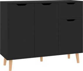 vidaXL Μπουφές Μαύρος 90x30x72 εκ. από Επεξεργασμένο Ξύλο
