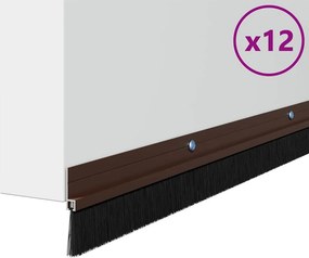 vidaXL Σφραγίδες πόρτας με βούρτσες που προσαρτώνται 12 τμχ. 100 cm