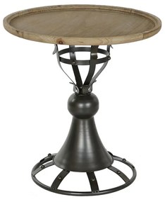 Βοηθητικό Τραπέζι DKD Home Decor Έλατο Μαύρο Μέταλλο 60 x 60 x 63,5 cm