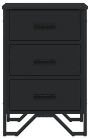 vidaXL Κομοδίνο Μαύρο 40x41x60 εκ. από Επεξεργασμένο Ξύλο