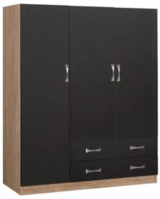 ΝΤΟΥΛΑΠΑ 3ΦΥΛΛΗ CARLY HM384.04 ΜΕ ΔΥΟ ΣΥΡΤΑΡΙΑ SONAMA-ΓΚΡΙ 150X55Χ180Υεκ.
