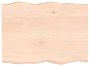 vidaXL Επιφάνεια Τραπεζιού 80x60x(2-6) εκ. Ακατέργαστο Μασίφ Ξύλο