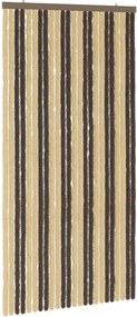 vidaXL Κουρτίνα εντόμων Chenille Σκούρο καφέ και μπεζ 100 x 200 cm
