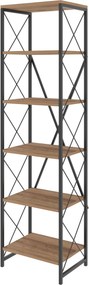 Βιβλιοθήκη Atlantic Πεύκο / Μαύρο PRIBE 50x30x180