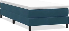 vidaXL Box Spring Κρεβάτι χωρίς στρώμα Σκούρο μπλε Βελούδινο
