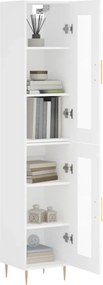 vidaXL Ντουλάπι Λευκό 34,5 x 34 x 180 εκ. από Επεξεργασμένο Ξύλο