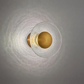 Φωτιστικό Τοίχου-Απλίκα Led Glamour 4241100 Gold Mat Viokef Metal, Glass