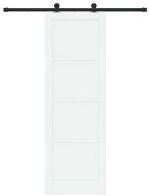 vidaXL Σετ Συρόμενης Πόρτας Λευκό και μαύρο 78 x 232 cm