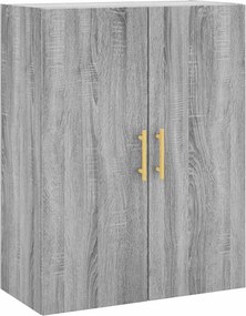 vidaXL Ντουλάπι Γκρι Sonoma 69,5 x 34 x 180 εκ. Επεξεργασμένο Ξύλο