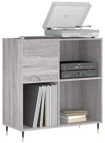 vidaXL Δισκοθήκη Γκρι Sonoma 84,5 x 38 x 89 εκ. από Επεξεργασμένο Ξύλο