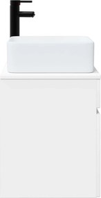 vidaXL Επιτοίχιος νιπτήρας βανίλιας Λευκό 49 x 41 x 63 εκ.