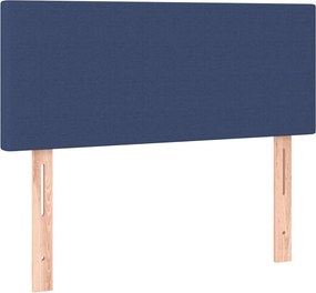 vidaXL Κρεβάτι Boxspring με Στρώμα &amp; LED Μπλε 80x200 εκ. Υφασμάτινο