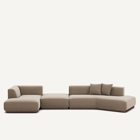 Γωνιακός καναπές XL με αριστερή γωνία από βελούδο, Jacopo