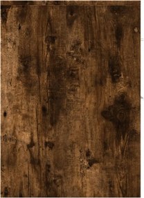 vidaXL Ντουλάπι Μπάνιου Στενό με Ροδάκια Καπνιστή Δρυς Επεξ. Ξύλο