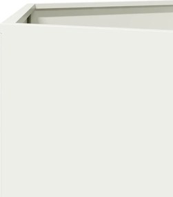 vidaXL Ζαρντινιέρα Κήπου Εξάγωνη Λευκή 46x40x45 εκ. Ατσάλι