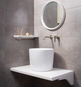 Anafi White Gloss Ø35 - Επιτραπέζιος νιπτήρας