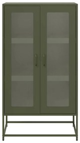 vidaXL Highboard Ελαιοπράσινο 68x39x123 cm Ατσάλι