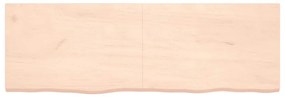 vidaXL Ράφι Τοίχου 180x60x(2-4) εκ. από Ακατέργαστο Μασίφ Ξύλο Δρυός
