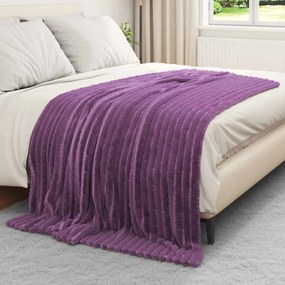 vidaXL Ριχτάρια 6 pcs Μοβ 200 x 150 cm Μαλλί