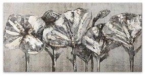 Πίνακας σε καμβά White Flowers" Megapap ψηφιακής εκτύπωσης 120x60x3εκ."