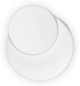 Φωτιστικό Τοίχου-Απλίκα Pouche Round 259345 25x25x5cm LED 14W 3000K White Ideal Lux