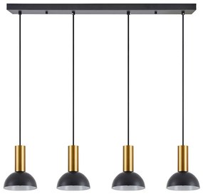 Φωτιστικό Οροφής - Ράγα Adept Tube 77-8651 85x15x300cm 4xE27 60W Black-Gold Homelighting