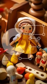 Intra Συλλεκτικό Ξύλινο Παζλ Plywood  4mm - Συλλογή από ξύλινα παιχνίδια σε ξύλινη επιφάνεια Σε Ξύλινο Κουτί - Διαστάσεις Puzzle: 10x10 cm – 25 κομμάτια