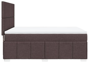 ΚΡΕΒΑΤΙ BOXSPRING ΜΕ ΣΤΡΩΜΑ ΣΚΟΥΡΟ ΚΑΦΕ 160X200 ΕΚ ΥΦΑΣΜΑΤΙΝΟ 3291715