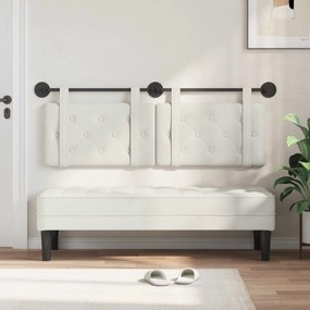 vidaXL Κρεμαστό Κεφαλάρι Λευκός 150 x 55 x 5 εκ Τεχνητό Δέρμα